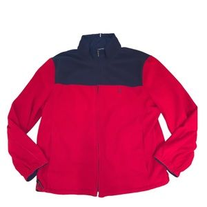Nautica Mens Jacket Size XXL Reversable Fleece Polyester Jacket.